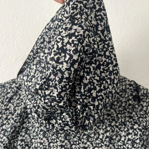 Comptoir Des Cotonniers Black Purple 100% Polyester Lightweight Jacket Sz 40 - Picture 9 of 10